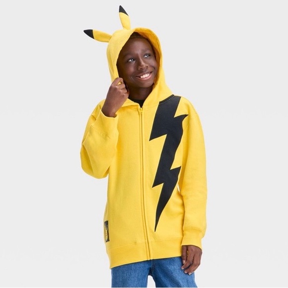 Pokemon Other - Pokemon Pikachu Character Hooded Sweatshirt - Yellow S (6/7) NWT